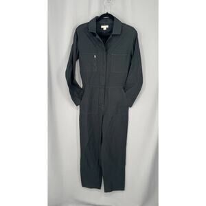 Outerknown Jumpsuit Womens XS Gray Long Sleeve Cotton Linen Utility Coveralls